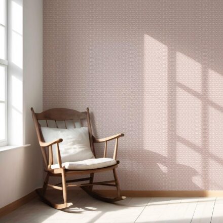 'Byzantine' Geometric Diamond Lattice Wallpaper (Pink/ White) - Image 5