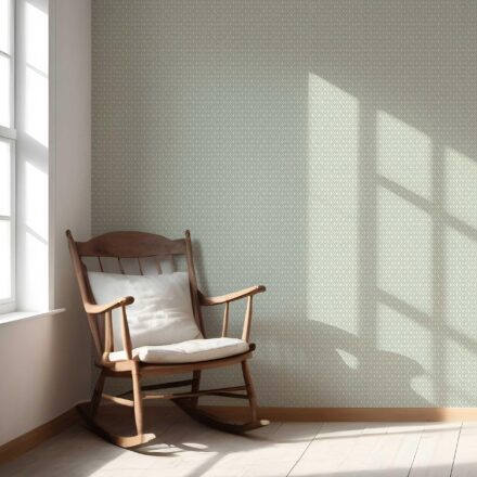 'Marjon' Geometric Diamond Lattice Wallpaper (Green/ White) - Image 5