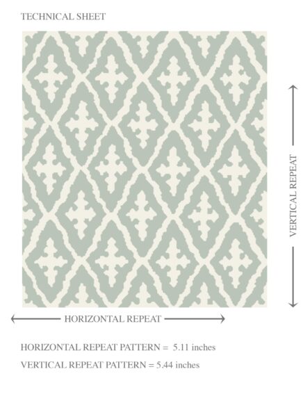 'Marjon' Geometric Diamond Lattice Wallpaper (Green/ White) - Image 8