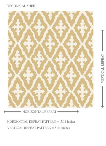'Seraphic' Geometric Diamond Lattice Wallpaper (Yellow/ White) - Image 8