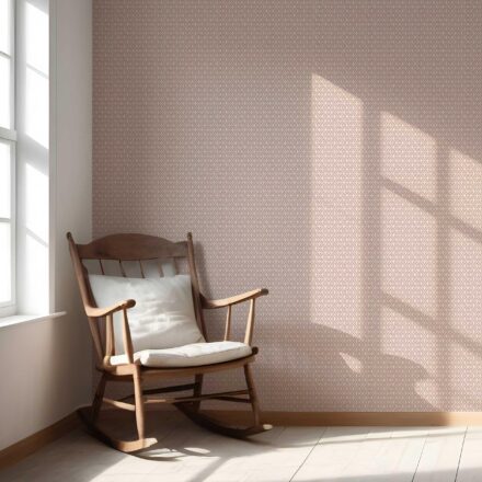 'Alpaca' Geometric Diamond Lattice Wallpaper (Dusty Rose Pink/ White) - Image 5