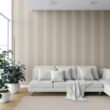 'Chivor' Neutral Floral Striped Wallpaper (Beige/ Off-White) - Image 6