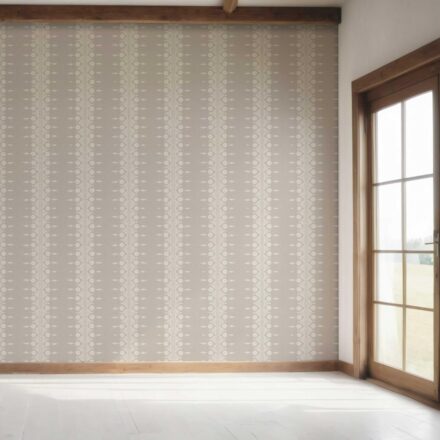 'Campanula' Neutral Floral Striped Wallpaper (Gray/ Off White) - Image 7