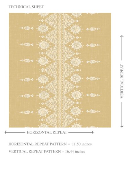 'Getty' Floral Striped Wallpaper (Yellow/ Off-White) - Image 8
