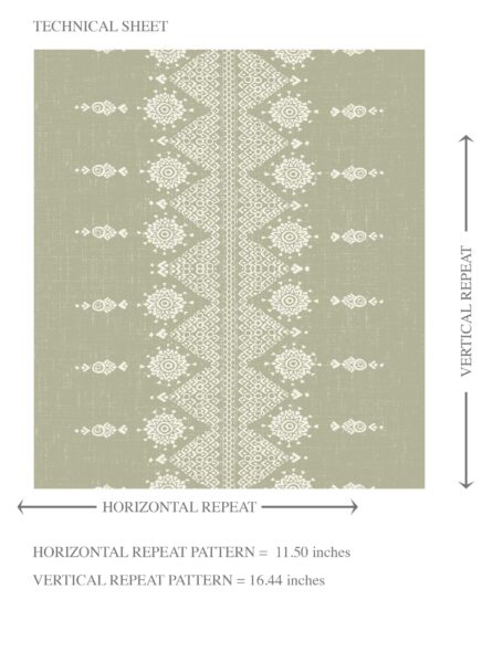 'Himar' Floral Striped Wallpaper (Green/ Off-White) - Image 8