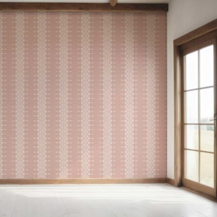 'Petal' Floral Striped Wallpaper (Pink/ Off-White) - Image 7