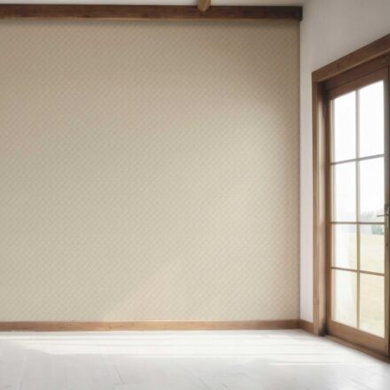 'Flame Stitch' Small Diamond Lattice/ Textured Check Wallpaper (Beige/ Gray/ White) - Image 7