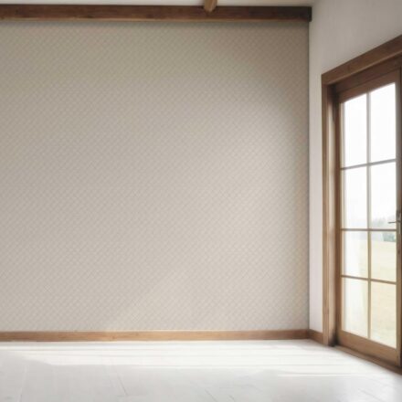 'Swan Wing' Small Diamond Lattice/ Textured Check Wallpaper (Gray/ White) - Image 7