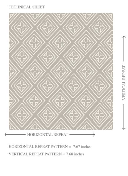 'Swan Wing' Small Diamond Lattice/ Textured Check Wallpaper (Gray/ White) - Image 8
