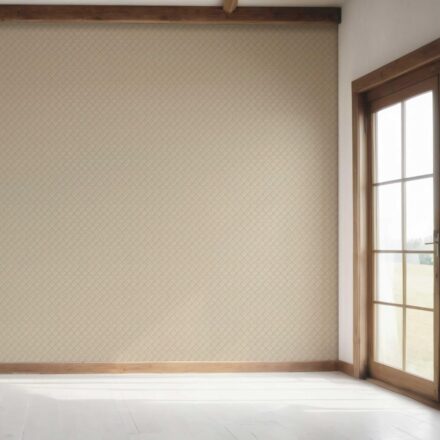 'Dark Prism' Small Diamond Lattice/ Textured Check Wallpaper (Light Brown/ Beige/ White) - Image 7
