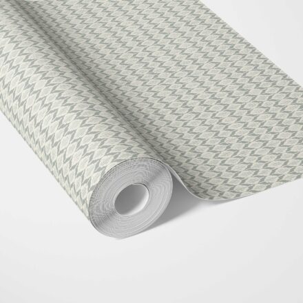 'Tavitt' Geometric Ikat Striped Wallpaper (Sage Gray/ White)
