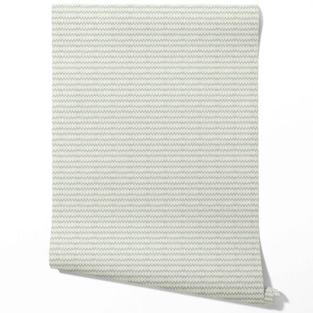 'Tavitt' Geometric Ikat Striped Wallpaper (Sage Gray/ White) - Image 2
