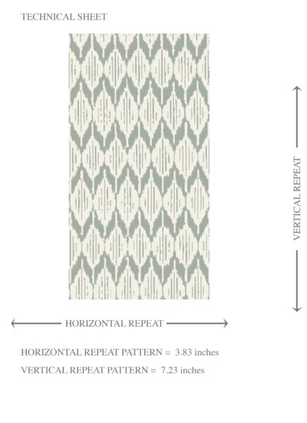 'Tavitt' Geometric Ikat Striped Wallpaper (Sage Gray/ White) - Image 8