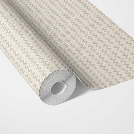 'Swiss Coffee' Neutral Ikat Striped Wallpaper (Beige/ Tan/ White)