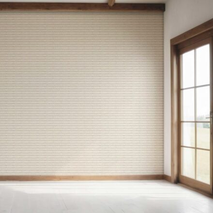 'Swiss Coffee' Neutral Ikat Striped Wallpaper (Beige/ Tan/ White) - Image 7