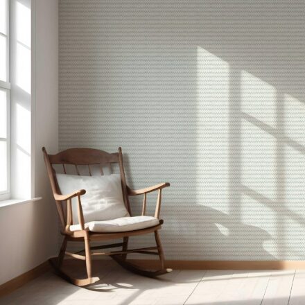 'Sahara Showers' Neutral Ikat Striped Wallpaper (Light Gray- Blue/ White) - Image 5