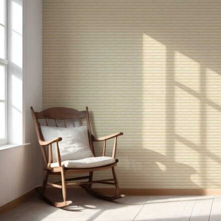'Candy Coated' Geometric Ikat Striped Wallpaper (Yellow/ White) - Image 5