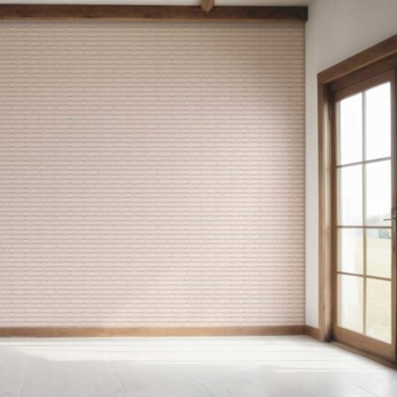'Angel Harp' Geometric Ikat Striped Wallpaper (Pink/ White) - Image 7