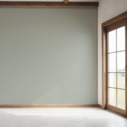 'Tremolo' Textured Teardrop/ Paisley Block Print Wallpaper (Green-Gray/ White) - Image 7