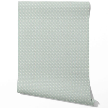 'Seashell Water' Textured Teardrop/ Paisley Block Print Wallpaper (Blue-Gray/ White) - Image 2