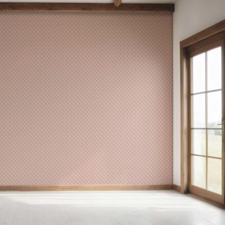 'Heather Mist' Textured Teardrop/ Paisley Block Print Wallpaper (Rose Pink/ White) - Image 7