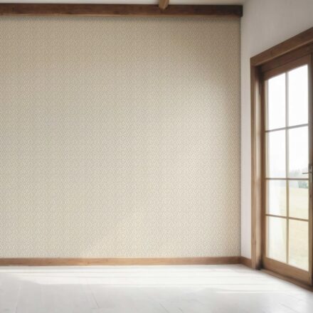 'Marinha' Neutral Geometric Scallops Floral Wallpaper (Stone Beige/ White) - Image 7