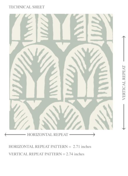 'Cecelia' Neutral Geometric Scallops Floral Wallpaper (Green/ White) - Image 8