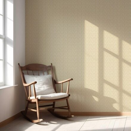 'Rush Hour' Geometric Scallops Floral Wallpaper (Yellow/ White) - Image 5