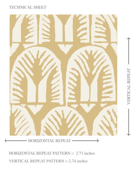 'Rush Hour' Geometric Scallops Floral Wallpaper (Yellow/ White) - Image 8