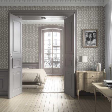 'Mystical Manor' Neutral Toned Modern Floral/ Botanical Wallpaper (Gray/ Greige/ White) - Image 4