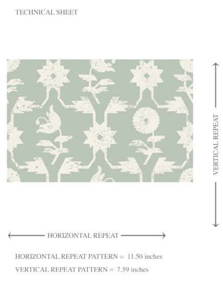 'Nebraska' Modern Floral Botanical Wallpaper (Green/ White) - Image 8