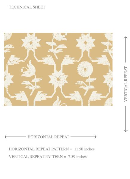 'Raisin' Modern Floral Botanical Wallpaper (Yellow/ White) - Image 8