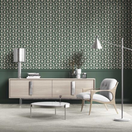 'Bosc Pear' Modern Floral Botanical Wallpaper (Green/ Beige) - Image 2