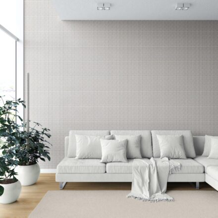 'Desert Pendant' Textured Shibori Effect Striped Wallpaper (Gray/ White) - Image 6