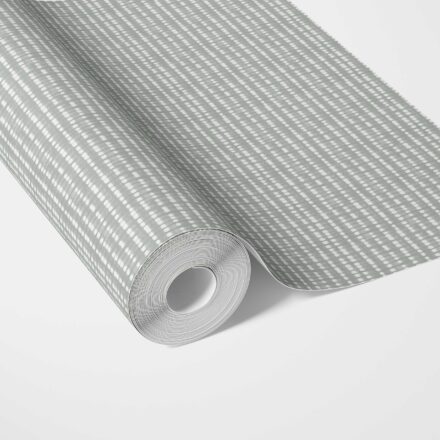 'Corsair' Textured Shibori Effect Striped Wallpaper (Sage Gray/ White)