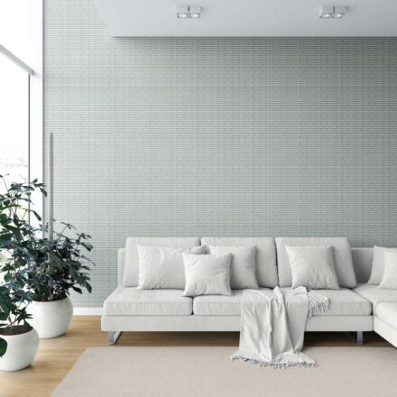 'Corsair' Textured Shibori Effect Striped Wallpaper (Sage Gray/ White) - Image 6
