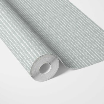 'Osiris Clay' Textured Shibori Effect Striped Wallpaper (Blue/ White)