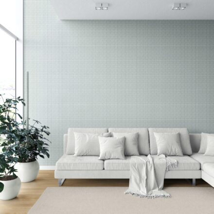 'Osiris Clay' Textured Shibori Effect Striped Wallpaper (Blue/ White) - Image 6