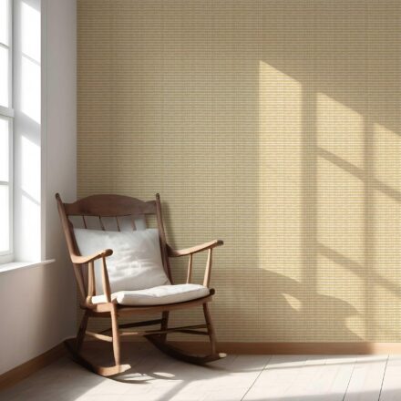 'Meanders' Textured Shibori Effect Striped Wallpaper (Yellow/ White) - Image 5