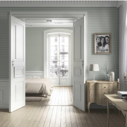 'Pristine' Modern Neutral-Toned/ Micro-Patterned Wallpaper (Sage Gray) - Image 4