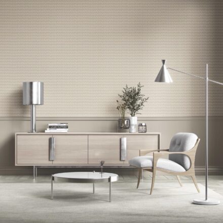 'Mattea' Modern Neutral-Toned/ Micro-Patterned Wallpaper (Beige/ White) - Image 3