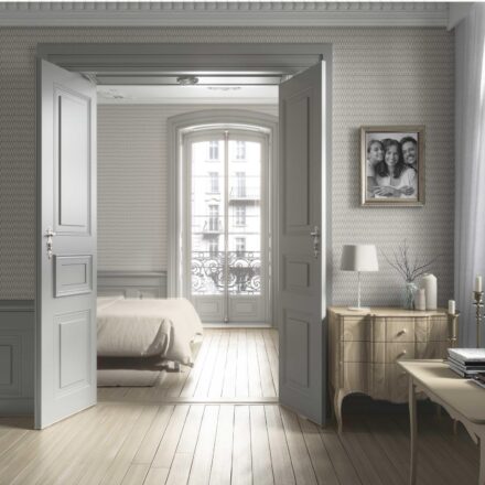 'Furling Fossil' Modern Neutral-Toned/ Micro-Patterned Wallpaper (Gray/ Greige) - Image 4