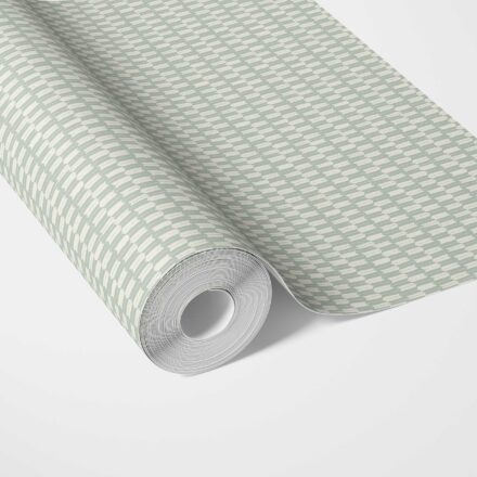 'Elroy' Modern Geometric Micro-Print Wallpaper (Duck Egg Blue/ White)