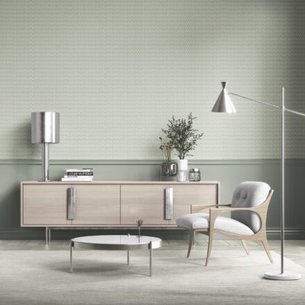 'Elroy' Modern Geometric Micro-Print Wallpaper (Duck Egg Blue/ White) - Image 3