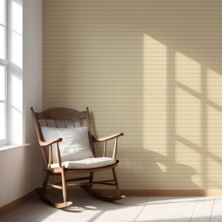 'Samba' Modern Geometric Micro-Print Wallpaper (Yellow/ White) - Image 5