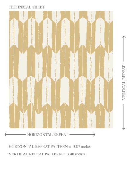 'Samba' Modern Geometric Micro-Print Wallpaper (Yellow/ White) - Image 8