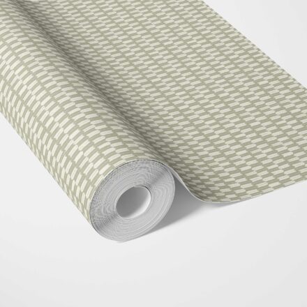 'Salamander' Modern Geometric Micro-Print Wallpaper (Light Olive Green)