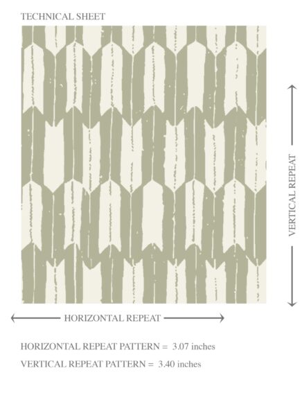 'Salamander' Modern Geometric Micro-Print Wallpaper (Light Olive Green) - Image 8