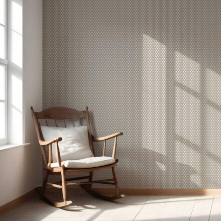 'Gulmarg' Neutral-Toned/ Small Geometric Print Wallpaper (Gray/ Greige) - Image 5