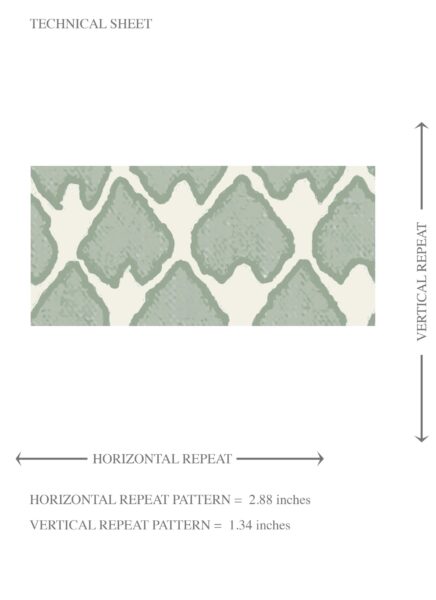 'Meteor' Small-Scale Geometric Print Wallpaper (Sage Green/ White) - Image 8